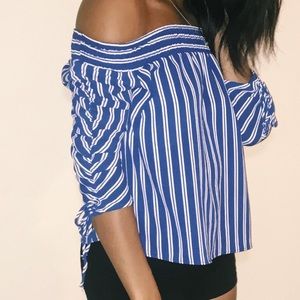 Striped Off-the-Shoulder Top